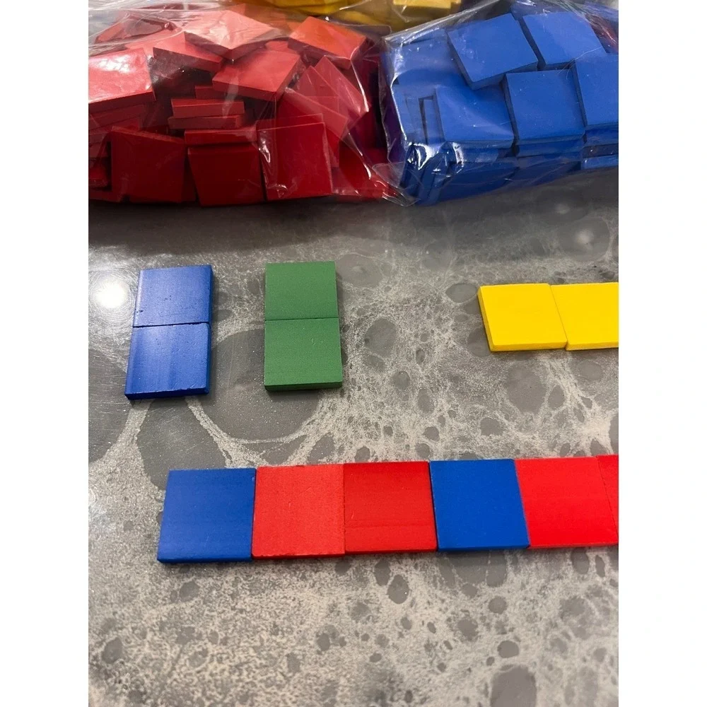 Wooden Math Manipulatives Blocks, Counting, Pattern, Sorting, Learning Classroom